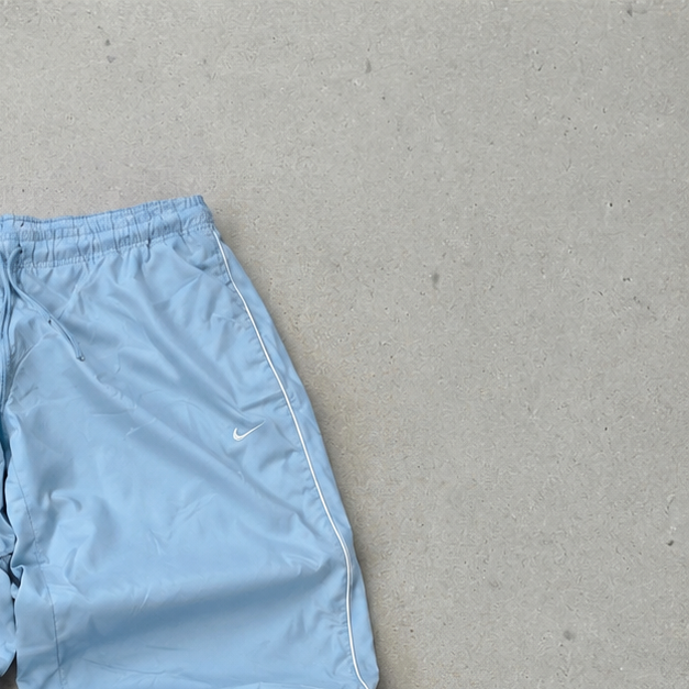 90s Y2K 2000 Nike Track Pants Weiß, Hellblau Limited (M)