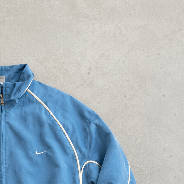 Vintage Nike Windbreaker Hellblau Rare (M) Stitched Logo