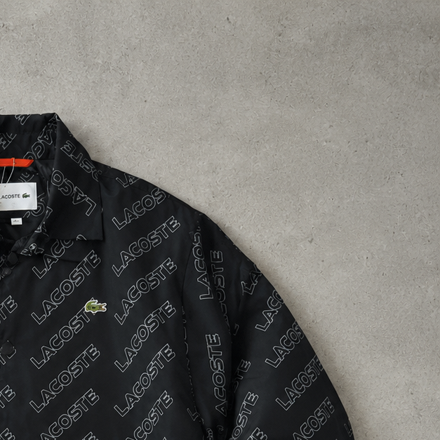 Lacoste Puffer Jacket Black / White Rare (L)