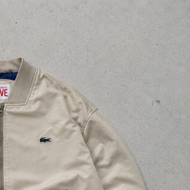 Y2K Lacoste Harrington Jacket Beige Limited (S)