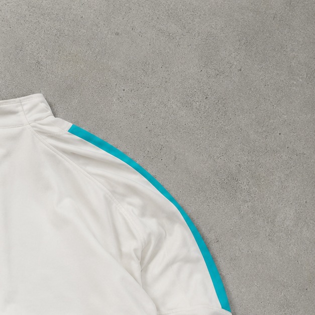 Y2K Retro Nike Track Jacket White, Hellblau Rare (S)