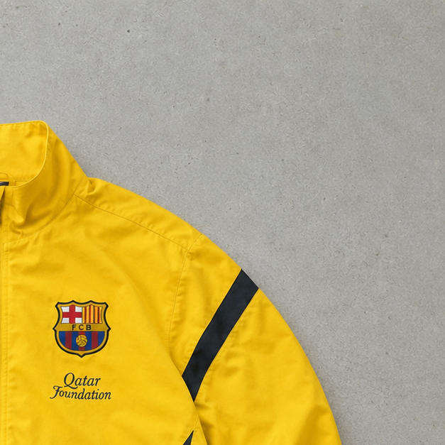 FC Barcelona Y2K Vintage Nike Track Jacket Yellow, Black Rare (S)