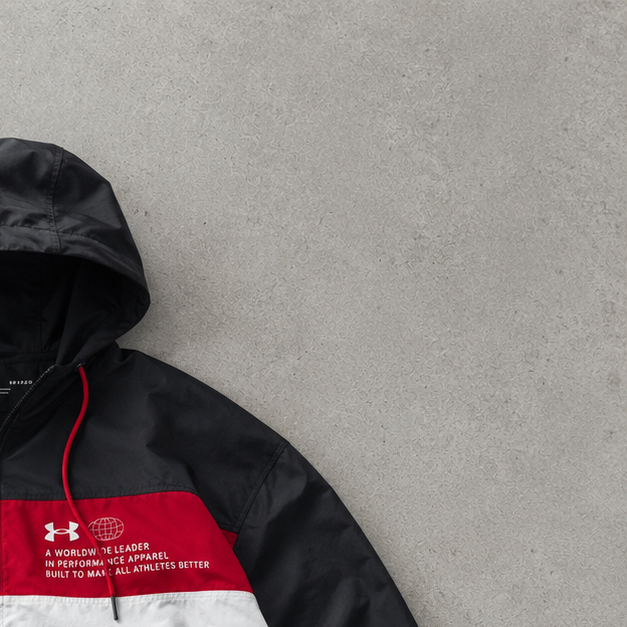 Under Armour Windbreaker Black / White Limited (L)