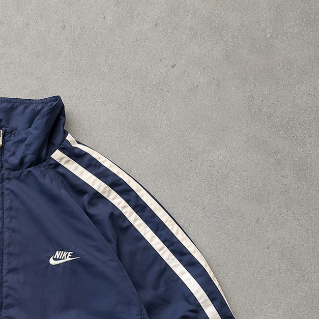 90s Vintage Nike Sweater Marineblau, Blue Rare (L)
