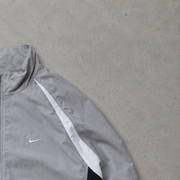 Vintage Nike Track Jacket Grey, Black Rare (L)