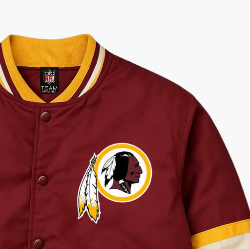 NFL Vintage Satin Jacket Washington Redskins Embroidered Logo (S)