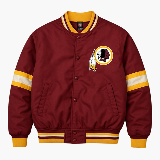 NFL Vintage Satin Jacket Washington Redskins Embroidered Logo (S)