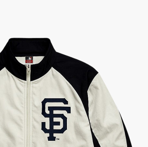 NBA x Champion Varsity Jacket White Embroidered Logo (M)