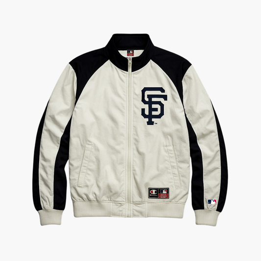NBA x Champion Varsity Jacket White Embroidered Logo (M)