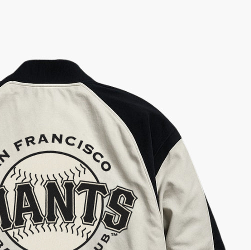 NBA x Champion Varsity Jacket White Embroidered Logo (M)