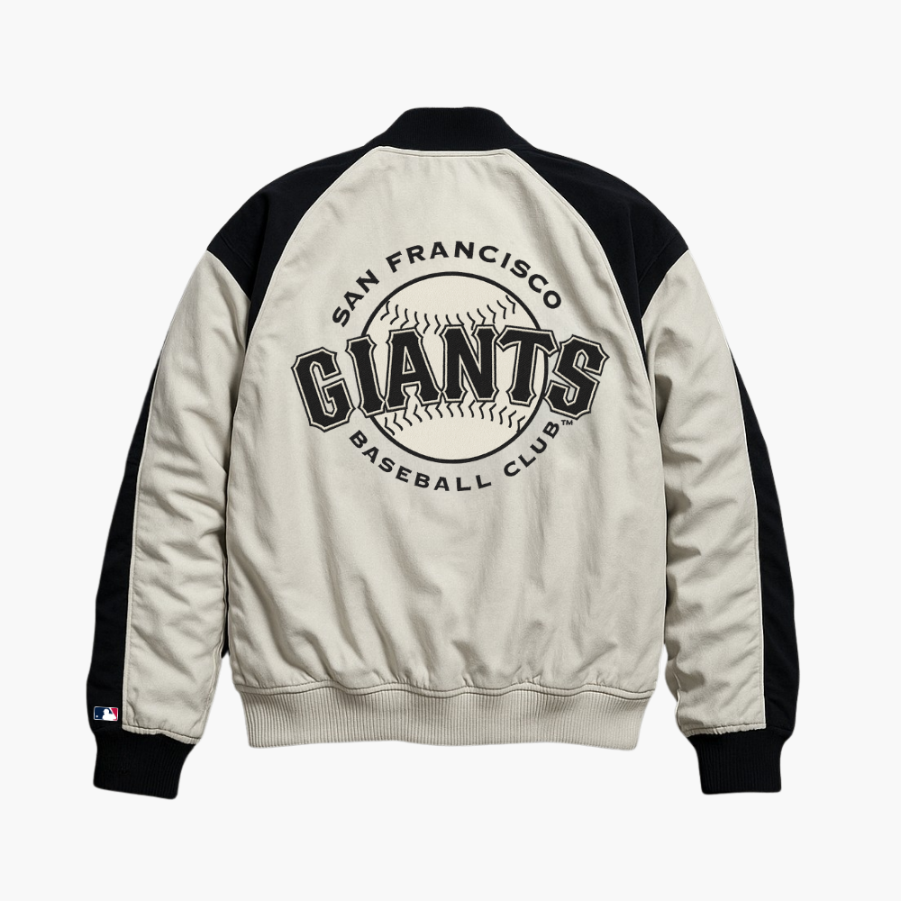 NBA x Champion Varsity Jacket White Embroidered Logo (M)