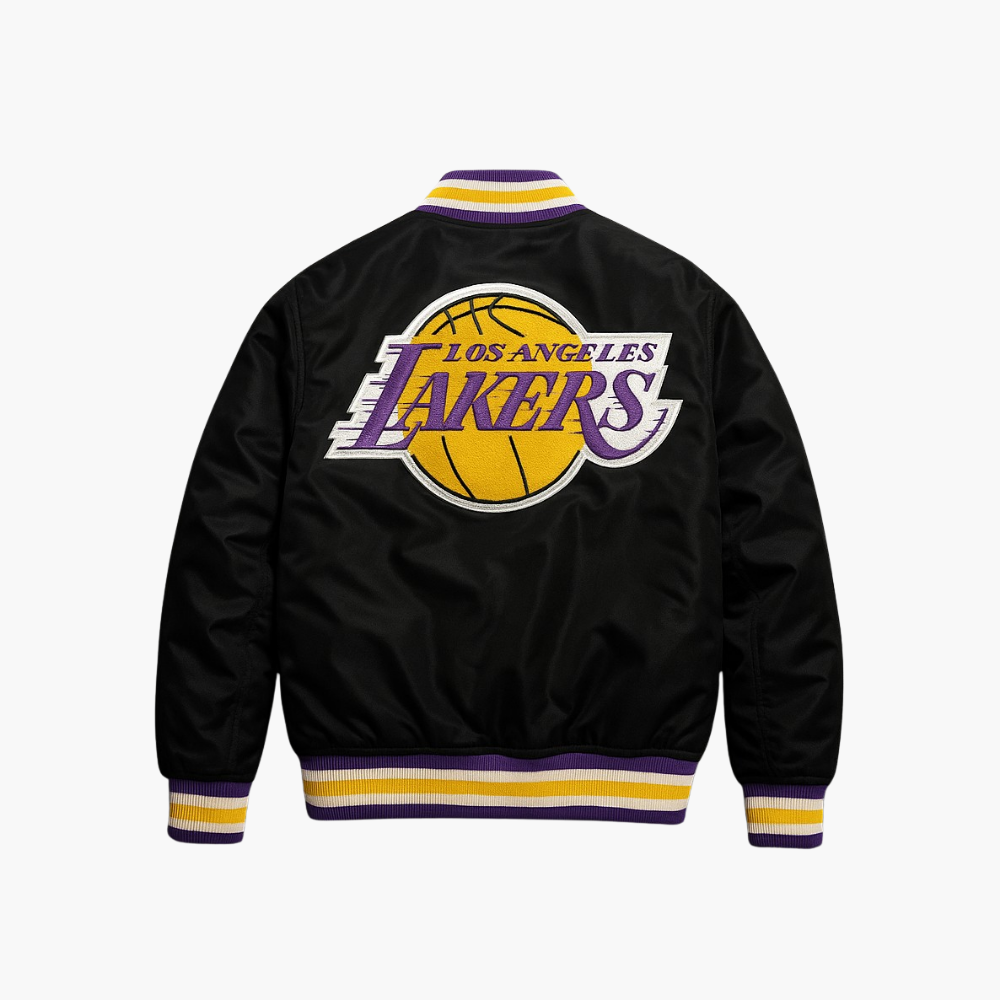 NBA Los Angeles Lakers LeBron James #6 Jacket Yellow / Purple (M)