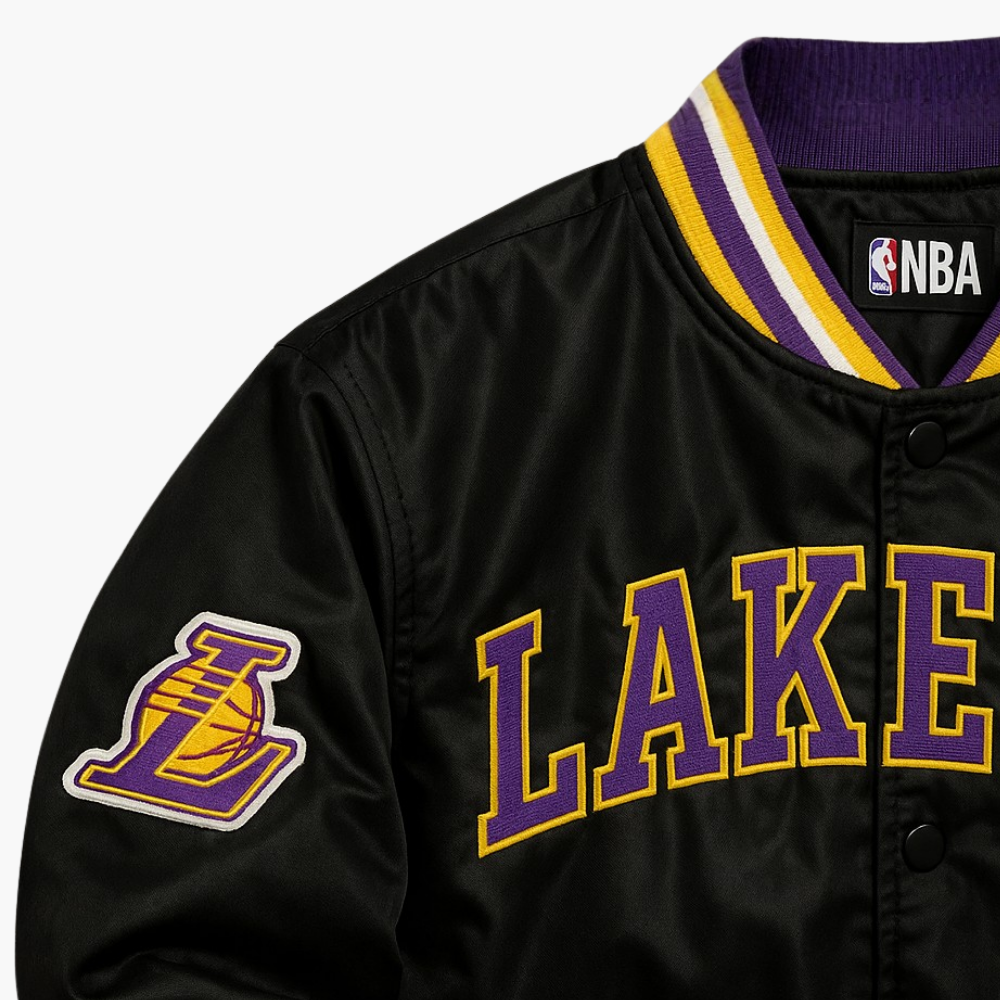 NBA Los Angeles Lakers LeBron James #6 Jacket Yellow / Purple (M)