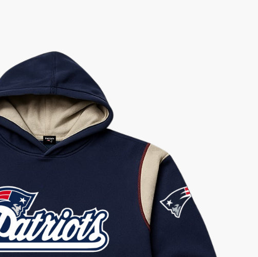 NFL New England Patriots Vintage Hoodie Navy / White (S)