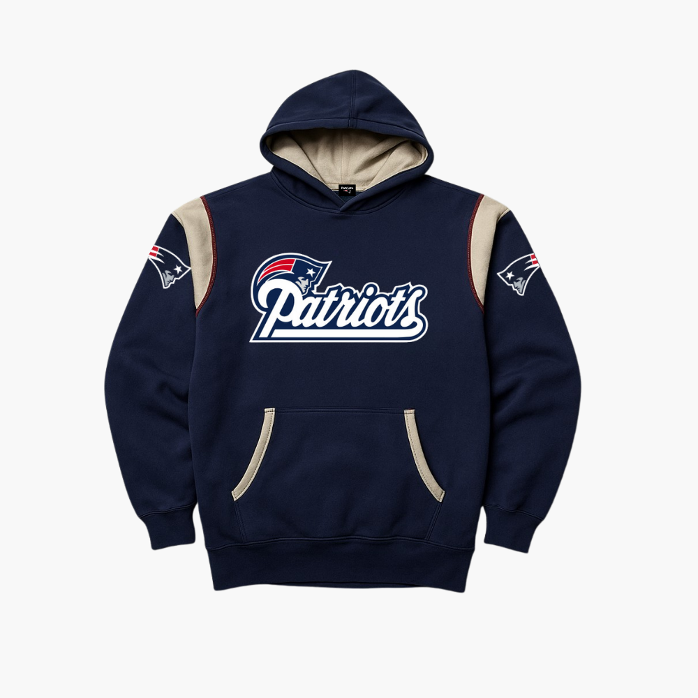 NFL New England Patriots Vintage Hoodie Navy / White (S)