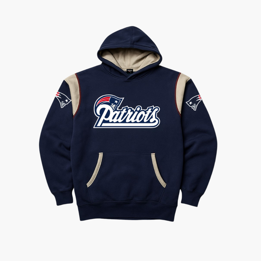 NFL New England Patriots Vintage Hoodie Navy / White (S)