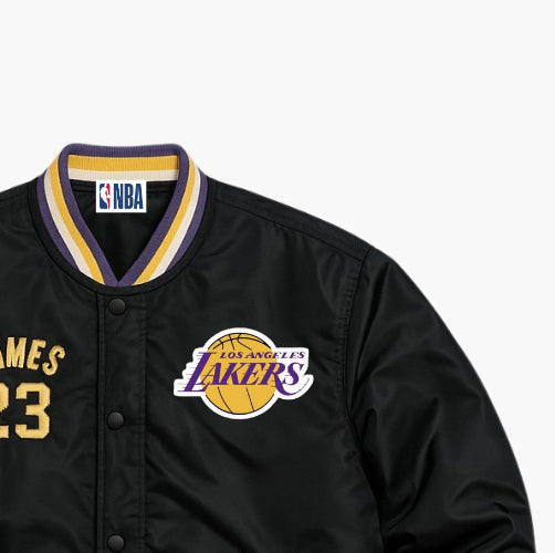 LA Lakers NBA Varsity Jacket Black/Yellow (L)