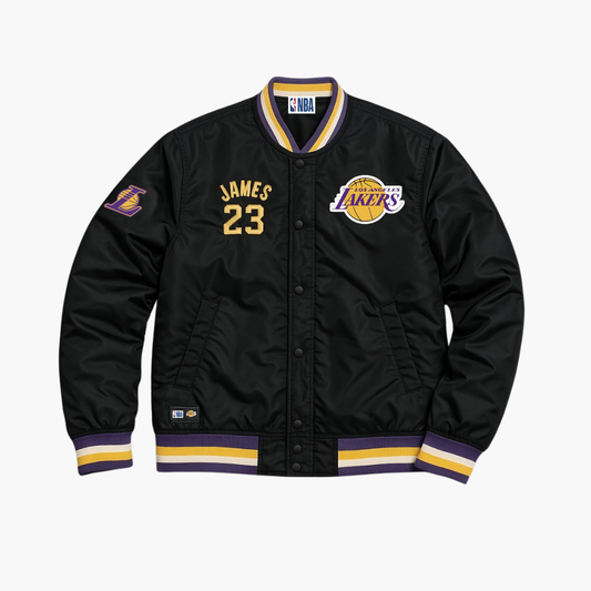 LA Lakers NBA Varsity Jacket Black/Yellow (L)