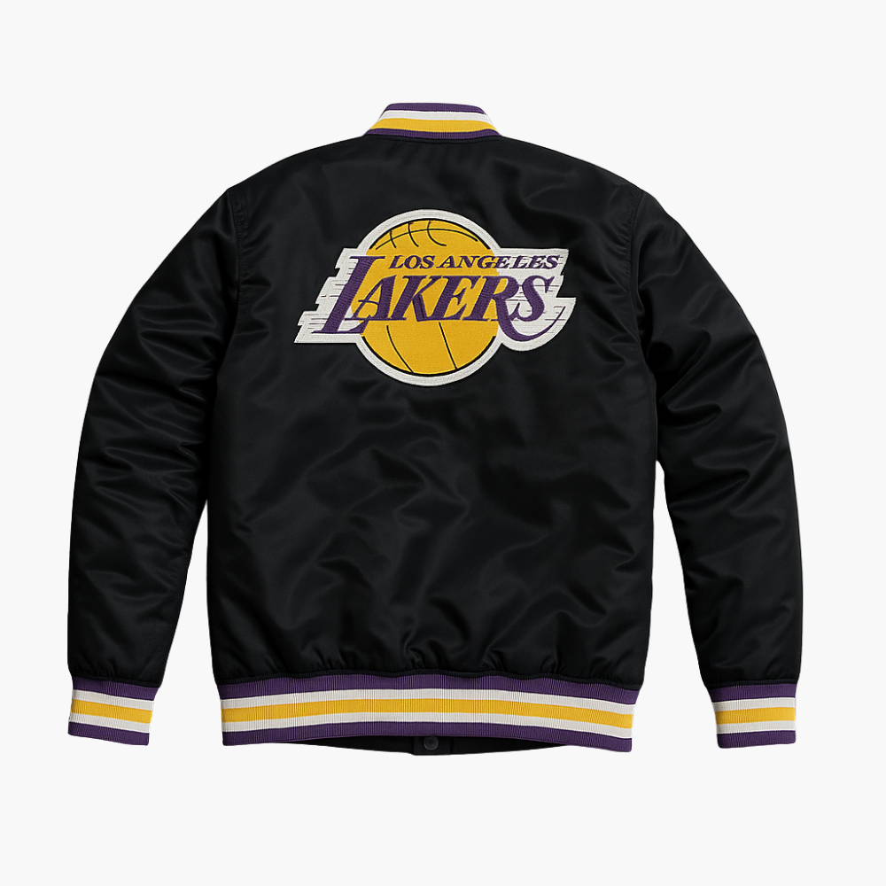 LA Lakers NBA Varsity Jacket Black/Yellow (L)