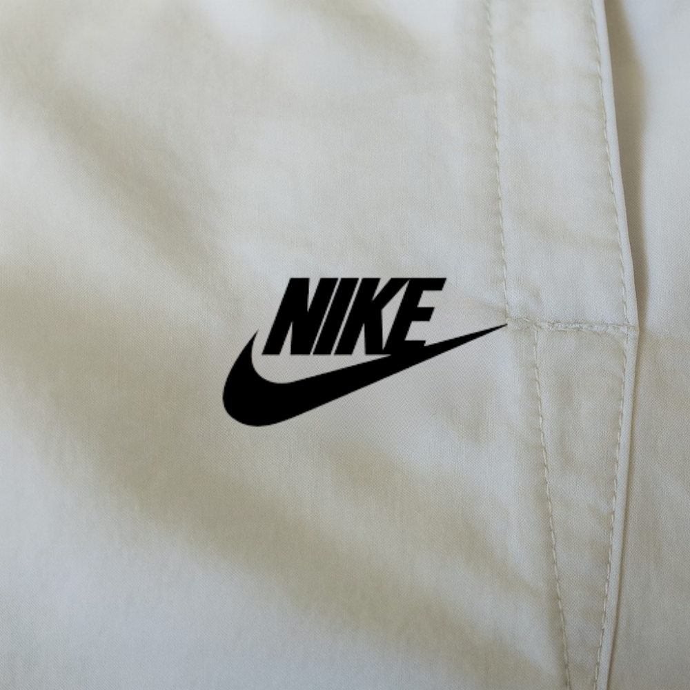 Nike White Track Pants Adjustable Waist (S)