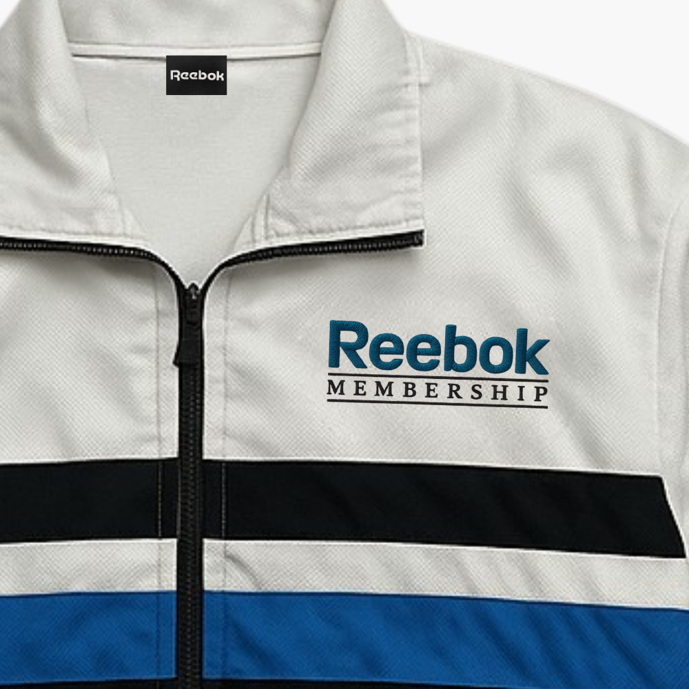 Reebok Track Jacket White / Black / Blue (M)