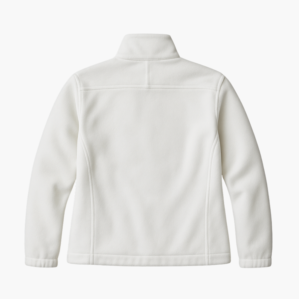 The North Face Vintage Women’s Fleece Jacket White Full Zip Grey Logo (M)