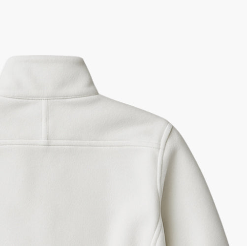 The North Face Vintage Women’s Fleece Jacket White Full Zip Grey Logo (M)