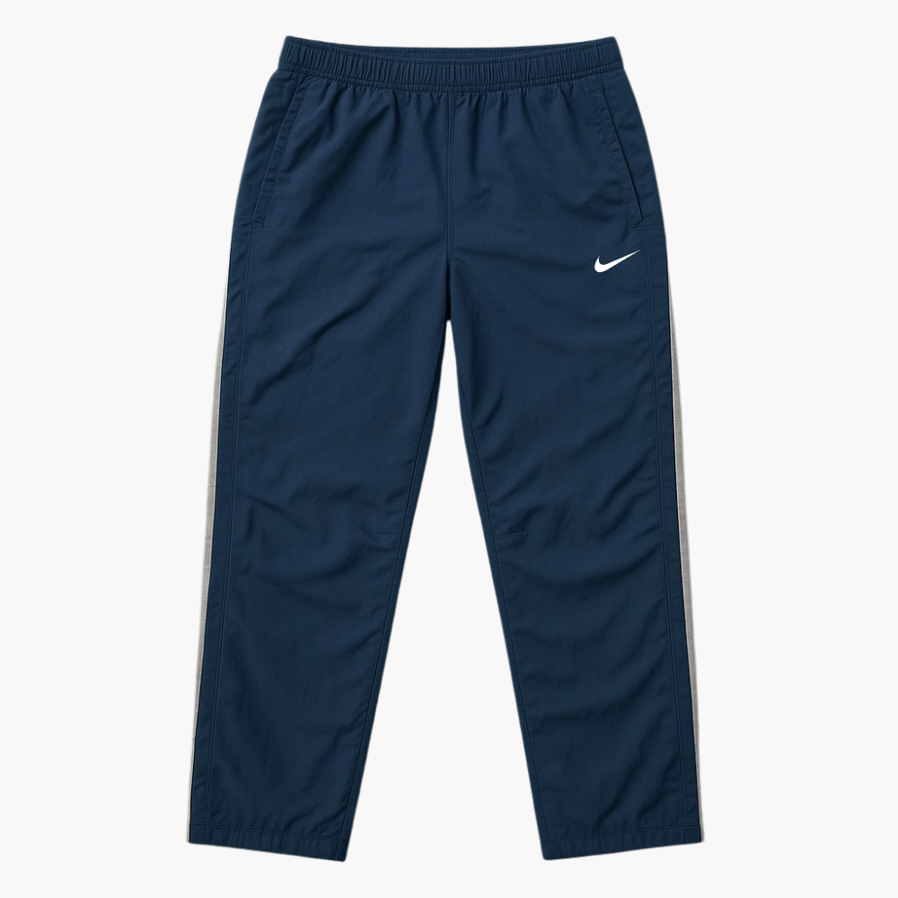 Nike Vintage Navy Blue Straight Fit Track Pants (S)