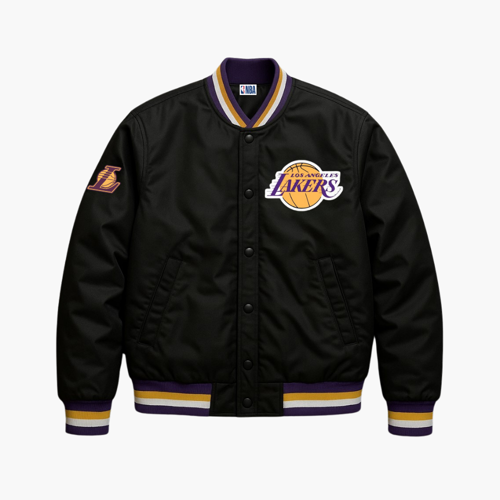 NBA Lakers Bomber Jacket Black Purple (M)
