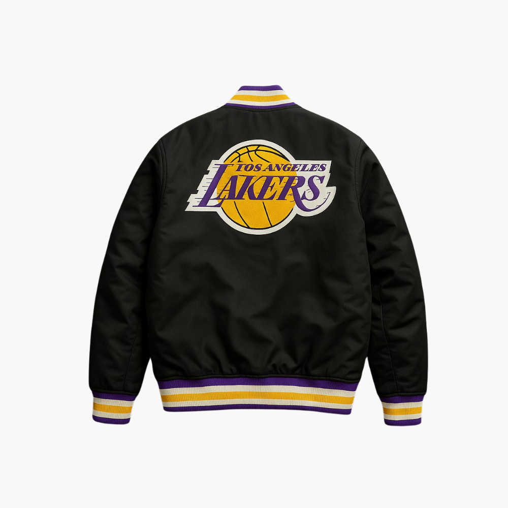 NBA Lakers Bomber Jacket Black Purple (M)