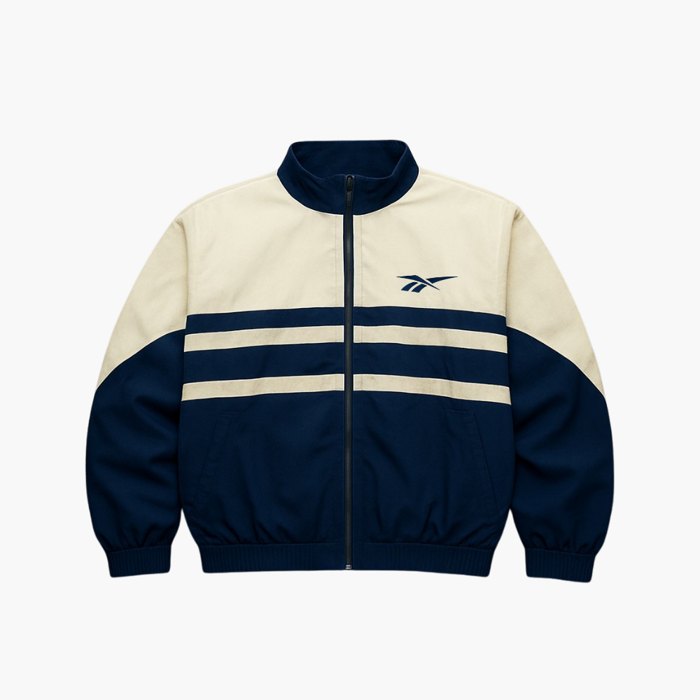 Reebok Vintage Windbreaker Two-Tone Embroidered Logo (L)