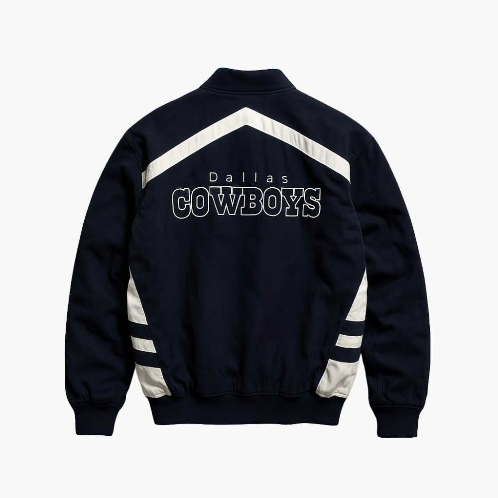 NFL Dallas Cowboys College Bomber Jacket Navy White (L)