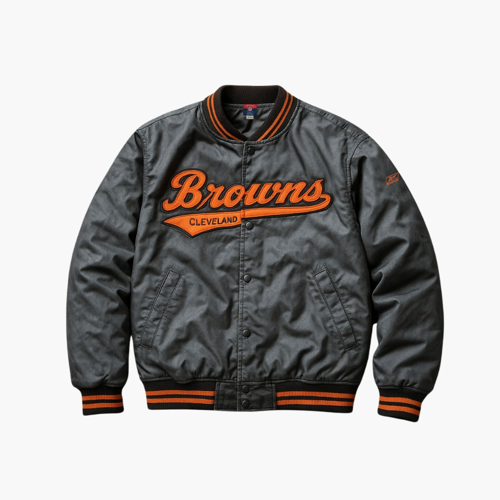 Reebok x NFL Vintage Browns Jacket Brown Orange (XL)