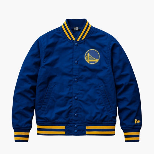 NBA New Era Varsity Jacket Golden State Warriors Embroidered Logo (S)