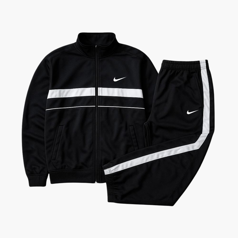 Nike Vintage Baggy Tracksuit Embroidered Logo Black (XL)