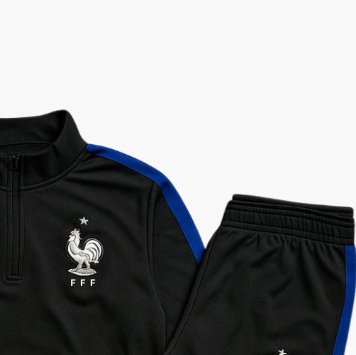 Nike Vintage France Tracksuit Embroidered Logo Black & Navy Blue (XL)