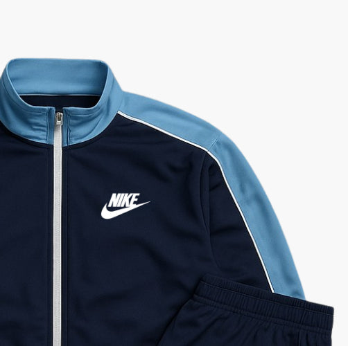 Nike Vintage Tracksuit Embroidered Logo Navy Blue & Blue (XL)