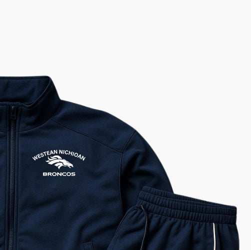 Nike Vintage Retro Tracksuit Embroidered Logo Navy Blue (XL)