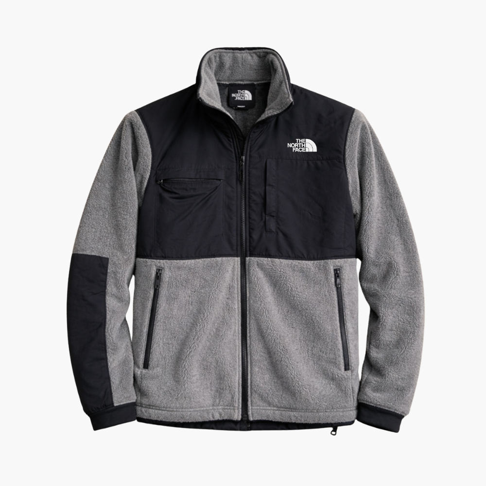 The North Face Grey & Black Fleece Jacket (S)