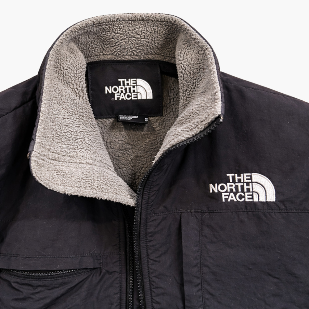 The North Face Grey & Black Fleece Jacket (S)