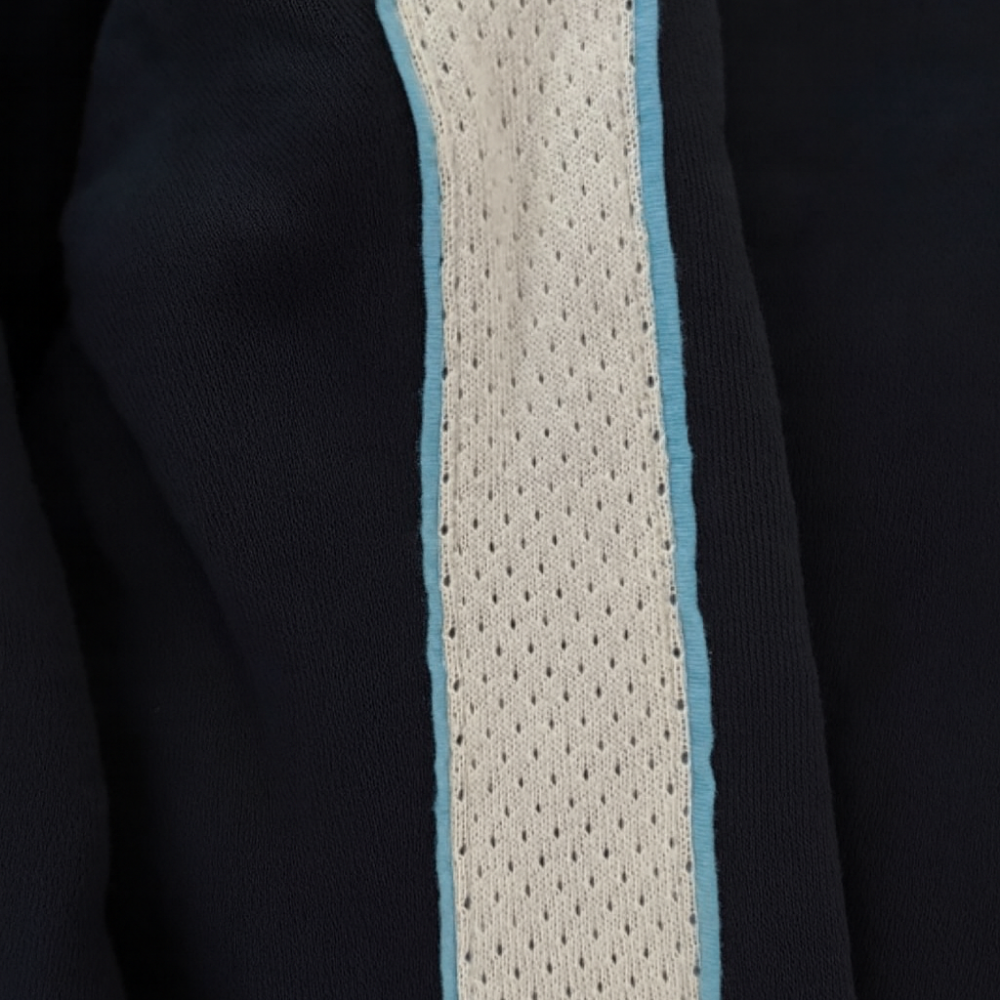 Reebok Vintage Zip Sweatshirt Navy Embroidered Logo (L)