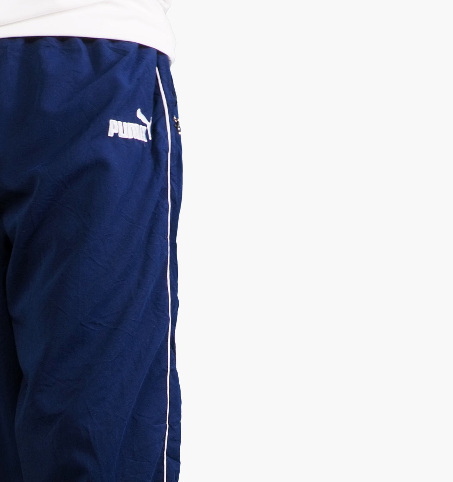 Puma Nylon Track Pants Gesticktes Logo (L)