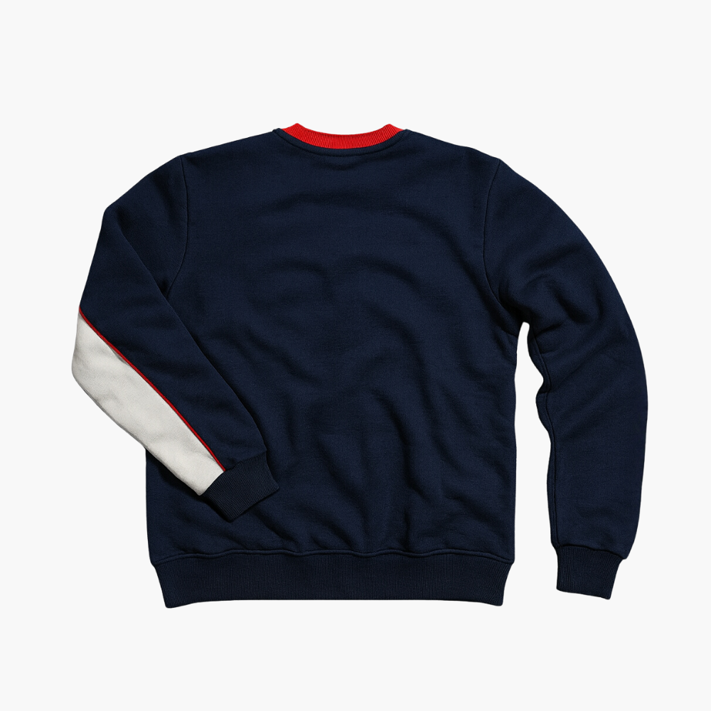 Reebok Vintage Knit Sweater Navy / White Embroidered Logo (S)