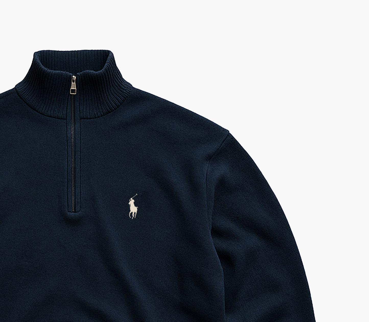 Ralph Lauren Navy Half-Zip Sweater (S)