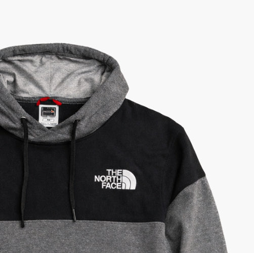 The North Face Black & Grey Hooded Fleece Jacket (M)