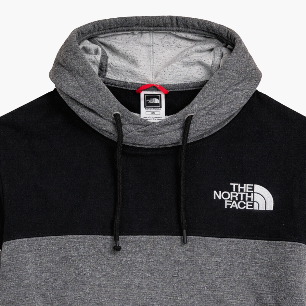 The North Face Black & Grey Hooded Fleece Jacket (M)