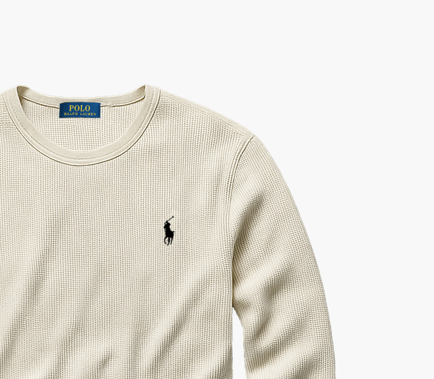 Ralph Lauren White Waffle Knit Sweater (S)