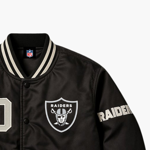 NFL Winter Jacket Las Vegas Raiders Black Embroidered Logo (M)