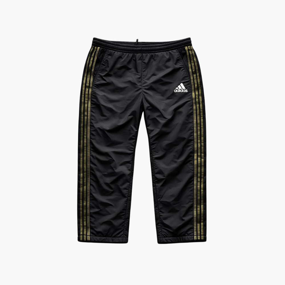 Adidas Vintage Black/Yellow Track Pants (L)