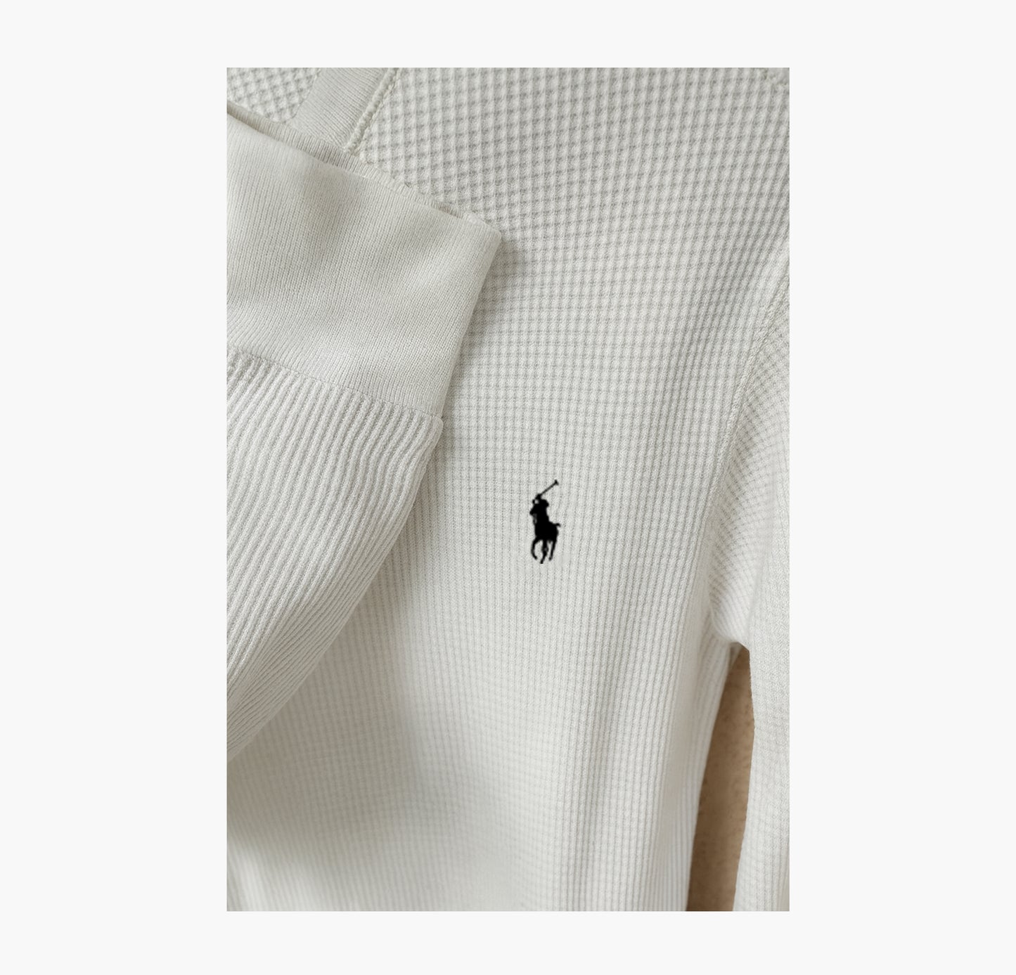 Ralph Lauren White Waffle Knit Sweater (S)